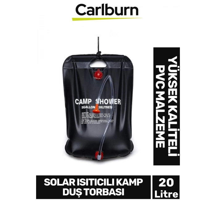 Özel Üretim Yüksek Kaliteli Pvc Dayanıklı Uzun Ömürlü 20 Litre Solar Isıtıcılı Kamp Duş Torbası