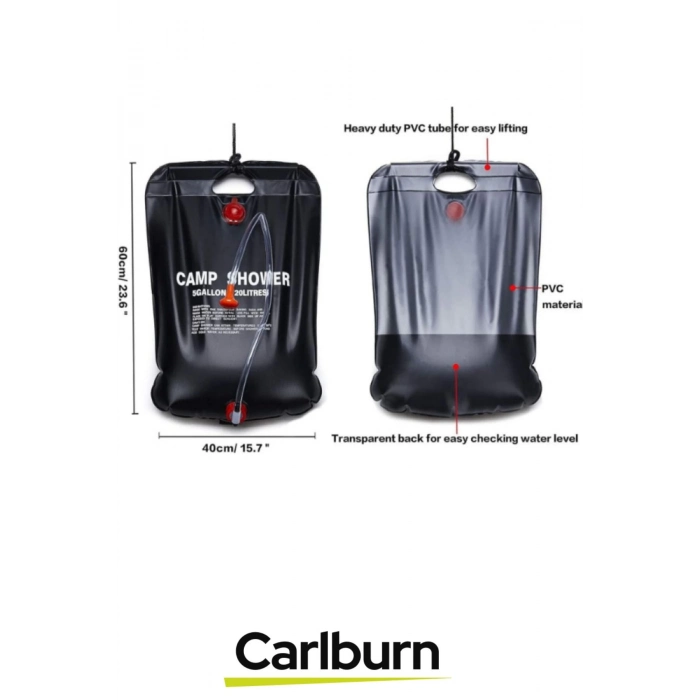 Özel Üretim Yüksek Kaliteli Pvc Dayanıklı Uzun Ömürlü 20 Litre Solar Isıtıcılı Kamp Duş Torbası