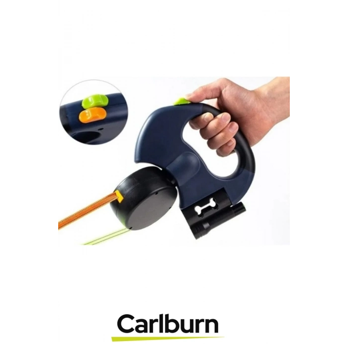 360 Derece Dönebilen Aydınlatmalı Uzunluk Ayarlanabilen Çok Fonksiyonlu Çift Köpek Gezdirme Tasması