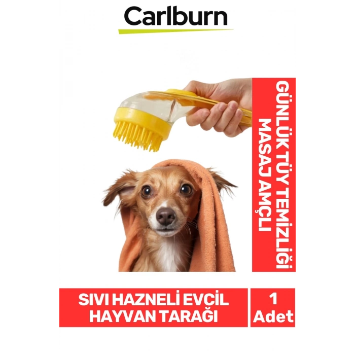 Sıvı Hazneli Şampuan Sabun Silikon Banyo Masaj Yapan Evcil Hayvan Kedi Köpek Tarağı