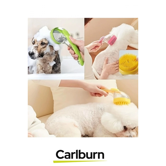 Sıvı Hazneli Şampuan Sabun Silikon Banyo Masaj Yapan Evcil Hayvan Kedi Köpek Tarağı