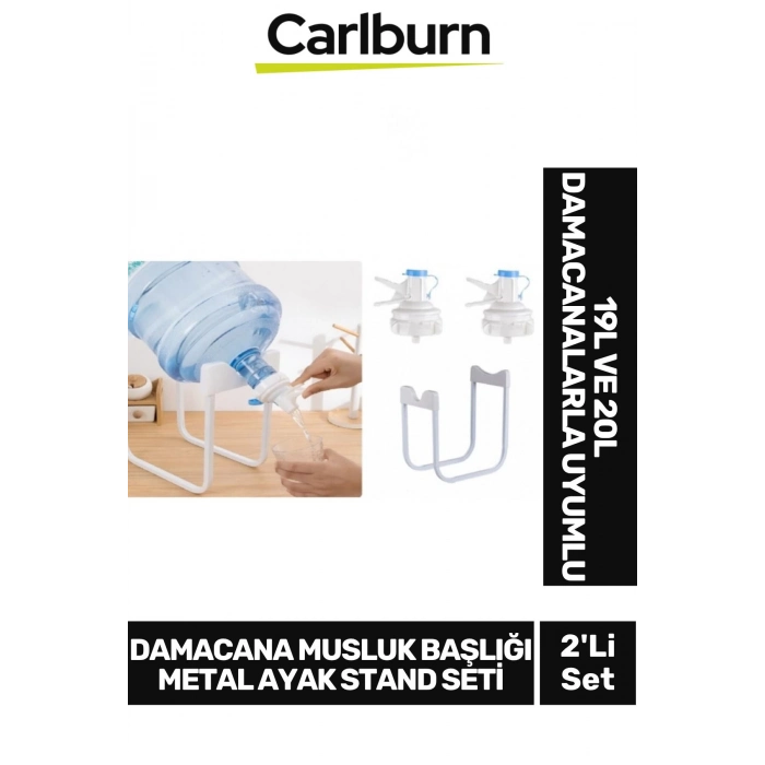 Özel Üretim Dayanıklı Ağır Kaldırma Gerektirmeyen Damacana Musluk Başlığı Metal Ayak Stand Seti