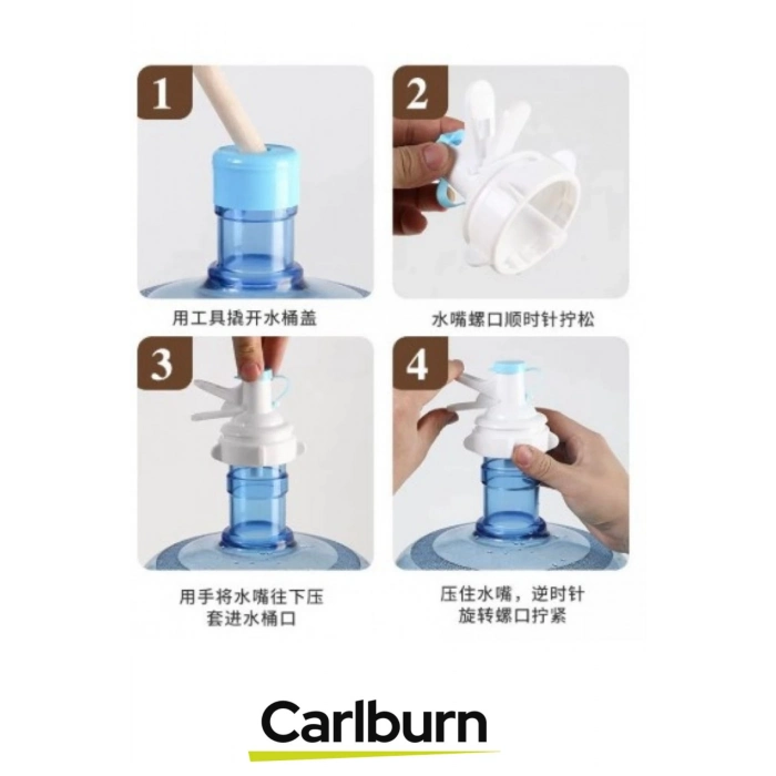 Özel Üretim Dayanıklı Ağır Kaldırma Gerektirmeyen Damacana Musluk Başlığı Metal Ayak Stand Seti