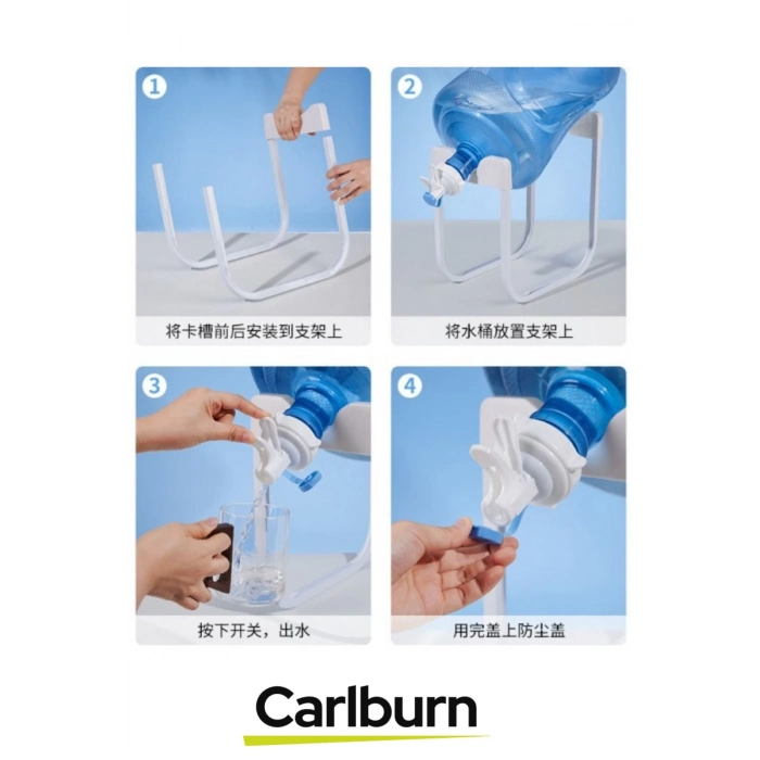 Özel Üretim Dayanıklı Ağır Kaldırma Gerektirmeyen Damacana Musluk Başlığı Metal Ayak Stand Seti