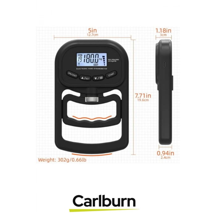 Özel Üretim Fizik Tedavi 120 KG Pilli Medikal Dijital El Dinamometresi Kavrama Gücü Test Cihazı
