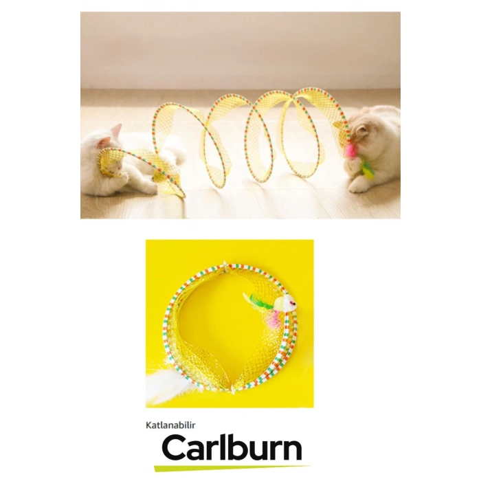 Özel Üretim Tel Destekli Yer Kaplamaz Taşınabilir Kolay Katlanabilir Oyun Kedi File Tüneli