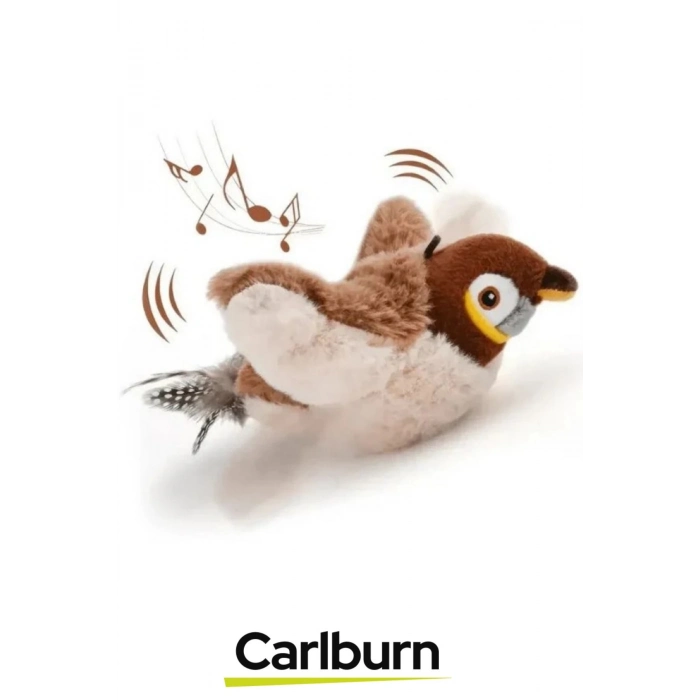 Premium Avcılık İçgüdüsünü Ortaya Çıkaran Kanat Çırpan Sesli Usb Şarjlı Peluş Uçan Kuş Oyuncak