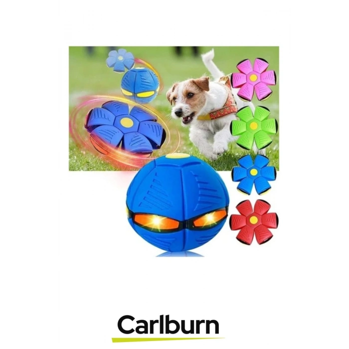 Özel Üretim İnteraktif Fiziksel Zihinsel Aktivite Sağlayan Işıklı Zıplayan Frizbi Evcil Hayvan Topu