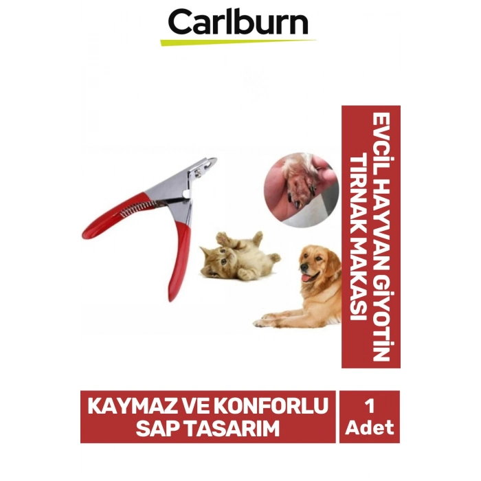 Premium Keskin Dayanıklı Bıçak Düz Hızlı Kontrollü Kesim Sağlayan Evcil Hayvan Giyotin Tırnak Makası