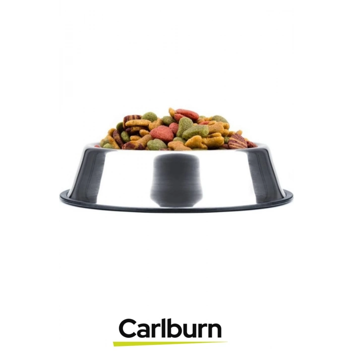 Özel Üretim Dayanıklı Uzun Ömürlü Sağlam Şık Paslanmaz Çelik Metal Kedi Köpek Mama Su Kabı 34 cm