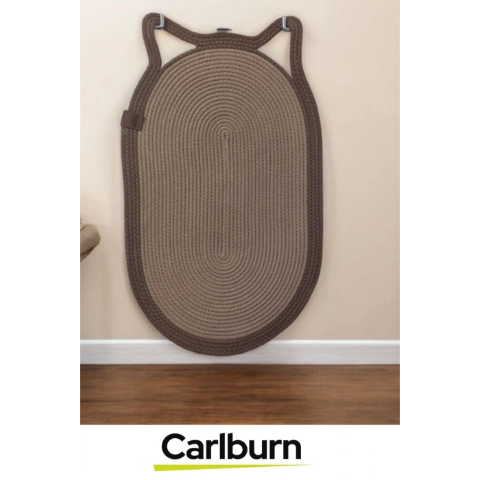 Özel Üretim Zemin Dostu Kaymaz %100 Doğal Jüt İp Dekoratif Kedi Kulaklı Tırmalama Paspası 40x70cm