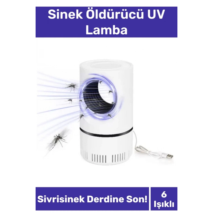 Premium Sessiz Yükseltmiş Güç 6 Uv Işık Elektrikli Uv Sinek Sivrisinek Haşere Öldürücü Lamba
