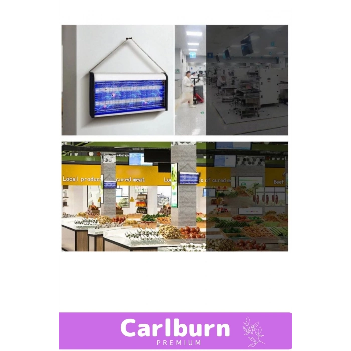 Premium Yükseltmiş Güç Çift Florasan Elektrikli Uv Zincirli Askılı Sinek Sivrisinek Öldürücü 2200V