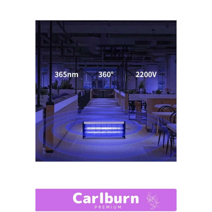 Premium Yükseltmiş Güç Çift Florasan Elektrikli Uv Zincirli Askılı Sinek Sivrisinek Öldürücü 2200V