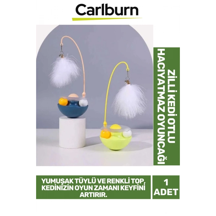 Özel Üretim Oyun Eğlence Vakit Geçirme Sağlayan Yumuşak Tüylü Zilli Kedi Otlu Hacıyatmaz Oyuncağı