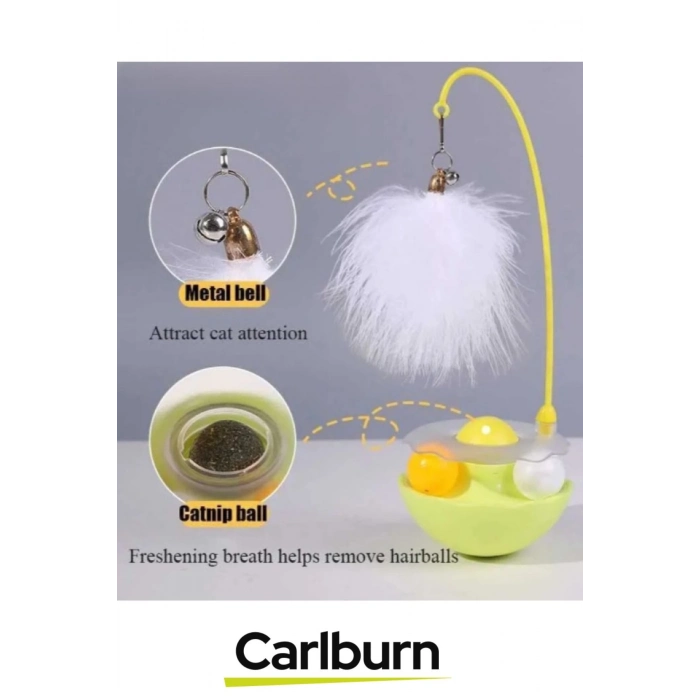 Özel Üretim Oyun Eğlence Vakit Geçirme Sağlayan Yumuşak Tüylü Zilli Kedi Otlu Hacıyatmaz Oyuncağı