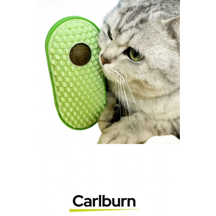 Premium Seri Yumuşak Çıkıntılı Yapı Yapışkanlı Silikon Kaşıyıcılı Kedi Otu