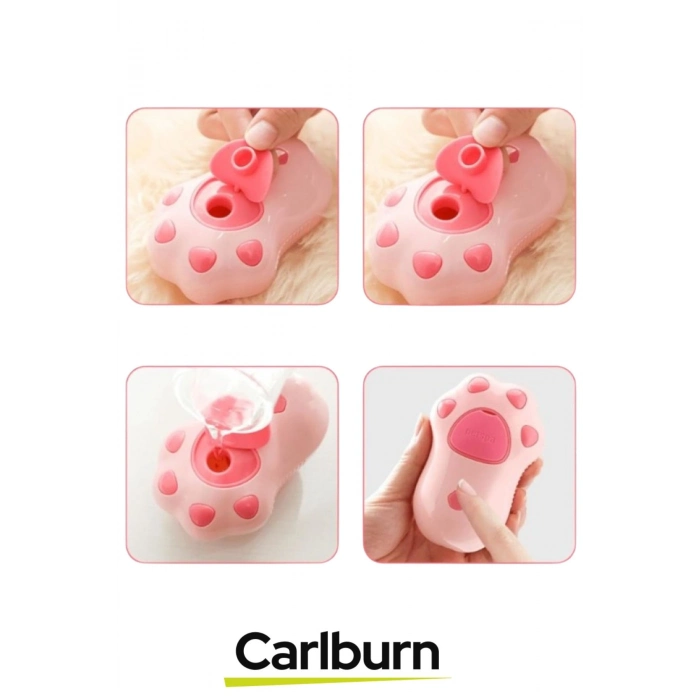 Özel Üretim Tüy Bakımı Kolaylaştıran Silikon Su Hazneli Doldurulabilen Pati Tasarımlı Buharlı Tarak