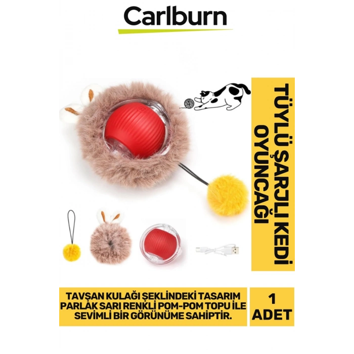 Premium Seri Küçük Boyutlu Yumuşak Tüylü Usb Şarjlı Kedi Oyuncağı