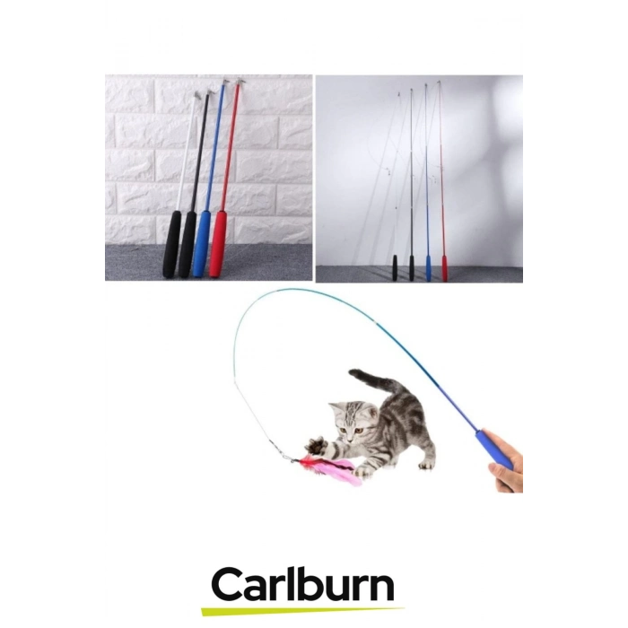 Özel Üretim Dayanıklı Bükülebilir Avcılık İçgüdüsü Teleskopik Zilli Tüylü Kedi Oyuncağı