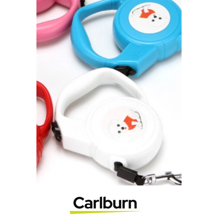 Dayanıklı Sağlam Mekanizmalı Tek Tuş Kontrollü Sevimli Otomatik Köpek Gezdirme Tasması 2.5 Metre