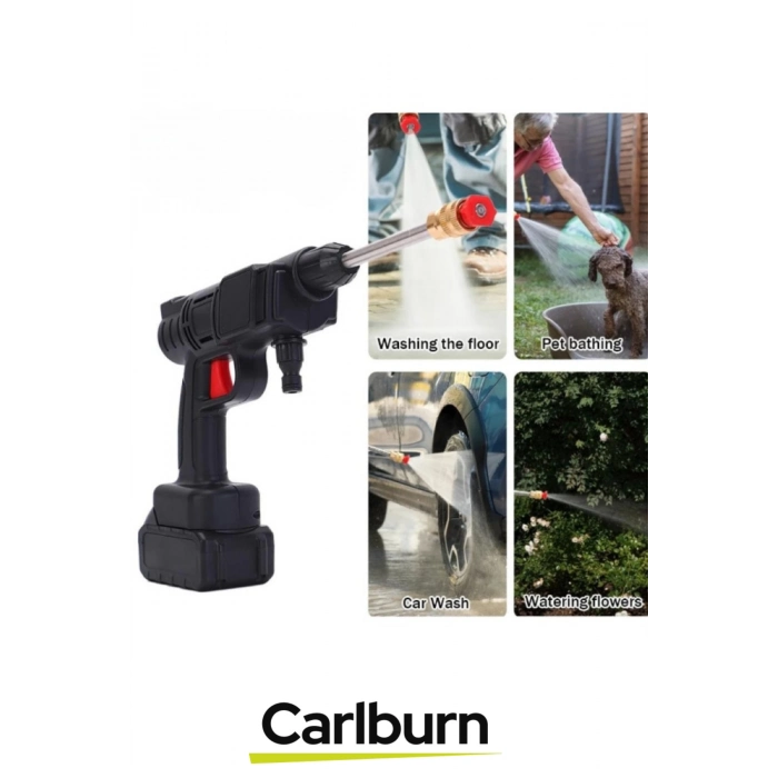 Premium Süper Güçlü 48V Şarjlı Çift Bataryalı Taşınabilir Basınçlı Yıkama Bahçe Sulama Oto Tabancası