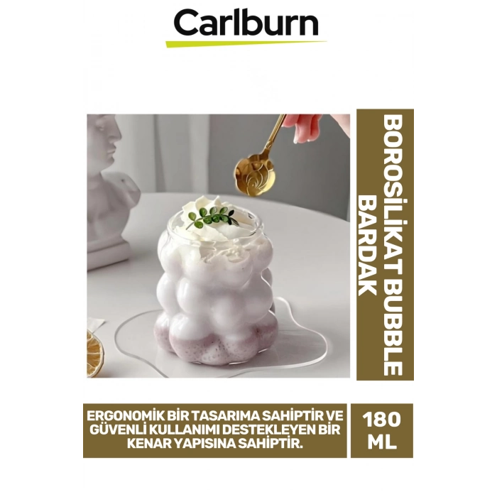 Özel Üretim Şeffaf İnce Isıya Karşı Dirençli Çay Kahve Su Dayanıklı Borosilikat Bubble Bardak