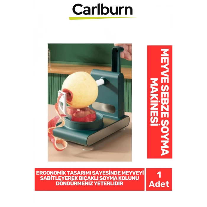 Özel Üretim Ergonomik Yapılı Pratik Vakumlu Kaymaz Meyve Sebze Soyma Makinesi