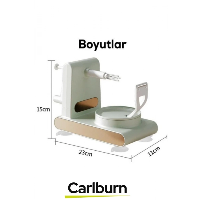 Özel Üretim Ergonomik Yapılı Pratik Vakumlu Kaymaz Meyve Sebze Soyma Makinesi