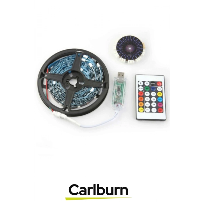 Özel Üretim IP20 Koruma 5V Usb Giriş Yapıştırılabilen RGB Şerit LED İç Mekan Palmiye Aydınlatma