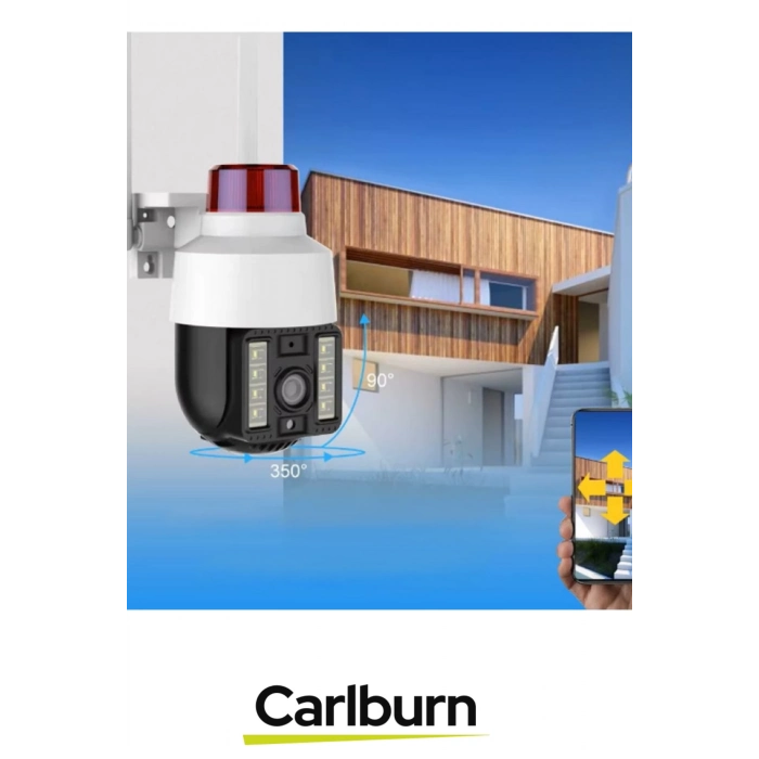 H.265 Sıkıştırma Teknolojisi 3MP HD Çözünürlük Gece Görüşlü Alarmlı Dış Mekan Güvenlik Kamerası