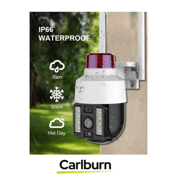 H.265 Sıkıştırma Teknolojisi 3MP HD Çözünürlük Gece Görüşlü Alarmlı Dış Mekan Güvenlik Kamerası