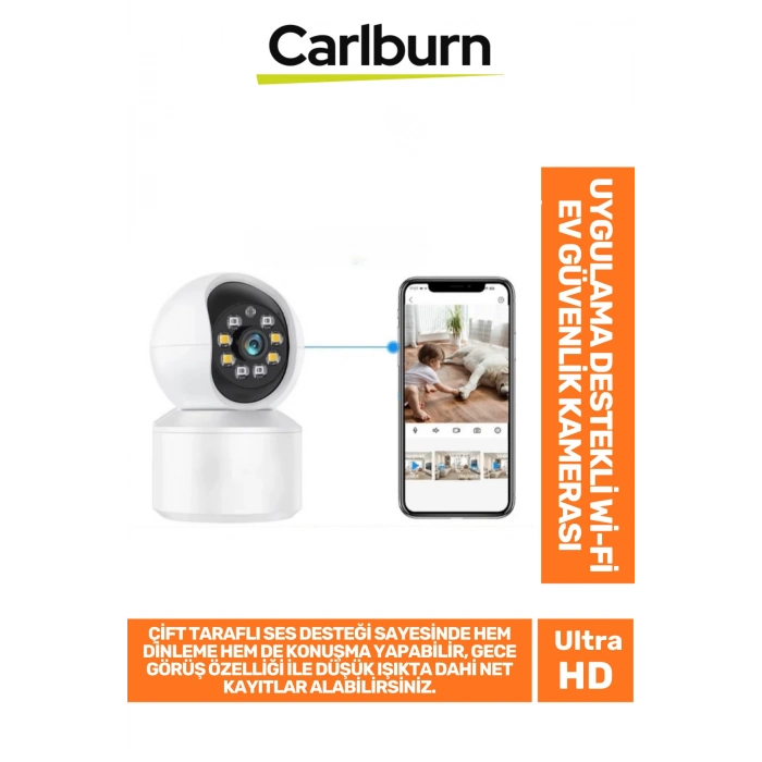 Çift Yönlü Dinleme Konuşma Gece Görüş 360 Derece Panoramik Uygulama Destek Wi-Fi Ev Güvenlik Kamera