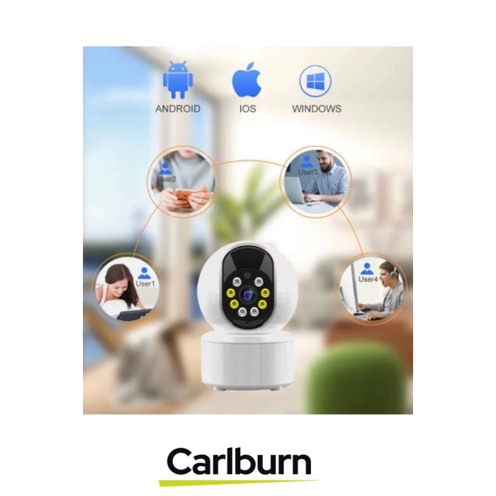 Çift Yönlü Dinleme Konuşma Gece Görüş 360 Derece Panoramik Uygulama Destek Wi-Fi Ev Güvenlik Kamera