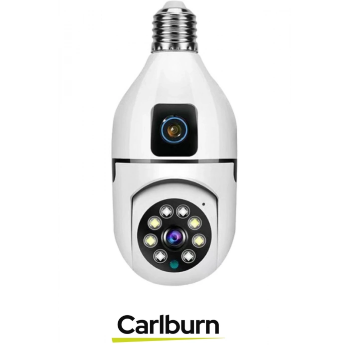 360° Panoramik Görüş 4K Full HD Çift Lensli E27 Duy Girişli 8 MP Kablosuz Ampul Kamera