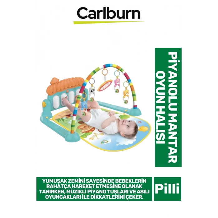 Özel Üretim Yumuşak Zemin Asılabilir Oyuncak Alanı Pilli Bebek Çocuk Piyanolu Mantar Oyun Halısı