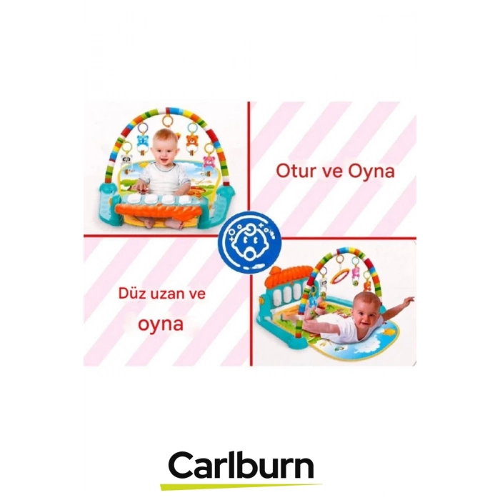 Özel Üretim Yumuşak Zemin Asılabilir Oyuncak Alanı Pilli Bebek Çocuk Piyanolu Mantar Oyun Halısı