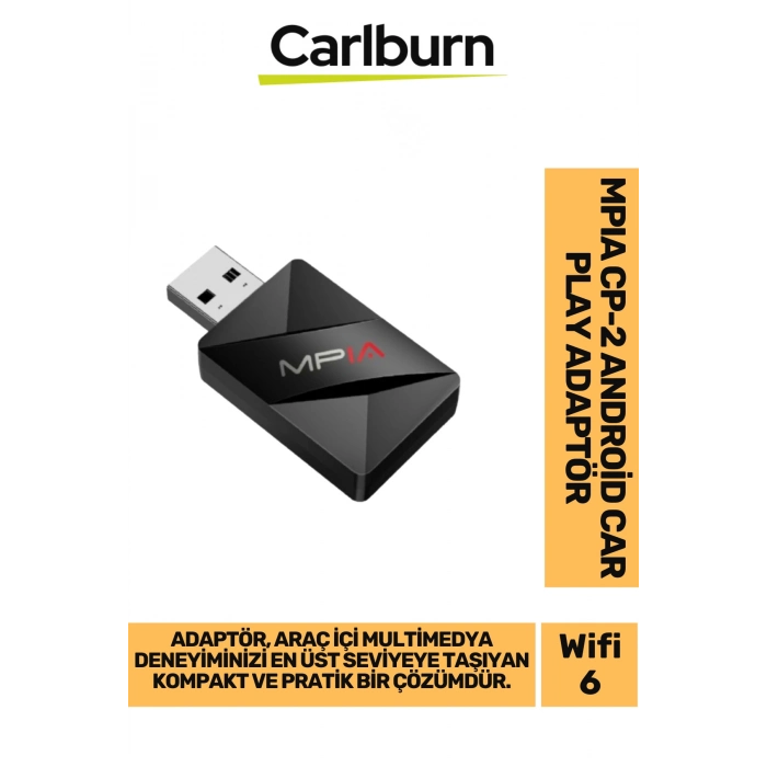 Premium Bluetooth 5.4 Tak Çalıştır Hızlı Wifi 6 Teknolojisi MPIA CP-2 Android Car Play Auto Adaptör