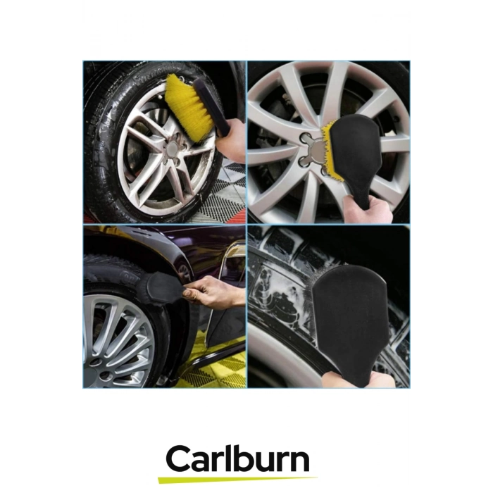 Premium Dayanıklı Ergonomik Yoğun Sert Kıl Yapılı Araba Motorsiklet Bisiklet Jant Temizleme Fırçası