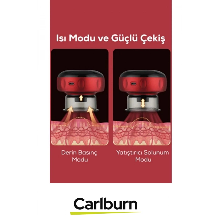 Premium 6 Isı Modlu Lcd Led Ekran Kırmızı Işık Terapi Bölgesel Elektronik Vakum Hacamat Aleti