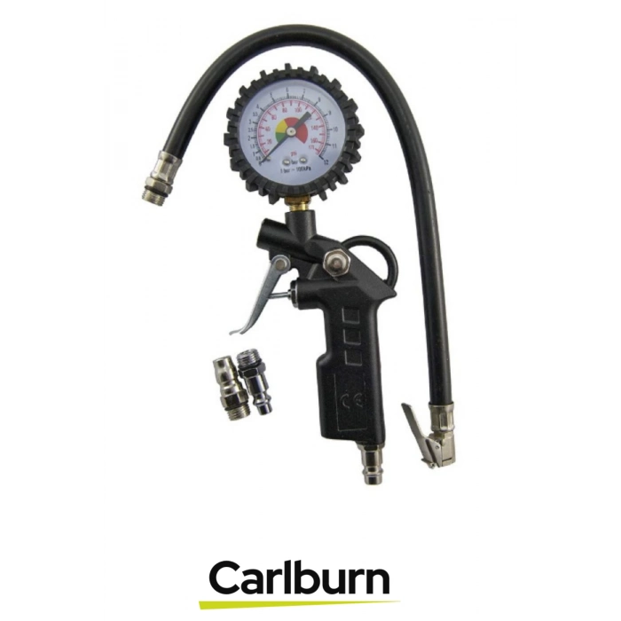 Premium Dayanıklı 500 mm Uzunluğunda Hassas Manometre Lastik Basıncı 0-8.5 Bar Saatli Hava Tabancası