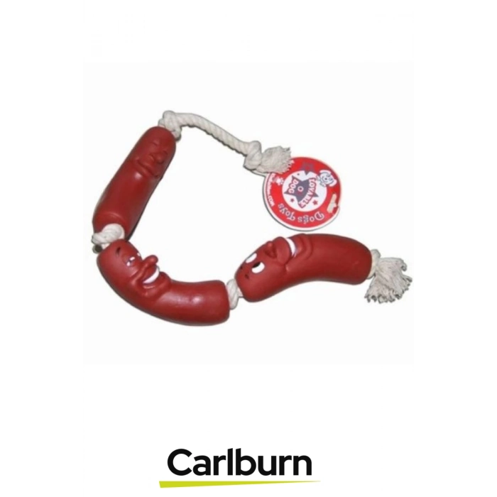 Özel Üretim Dayanıklı Eğitim Çene Kası Kuvvetlendirici Köpek Evcil Hayvan Oyuncak 4lü 40cm Sosis