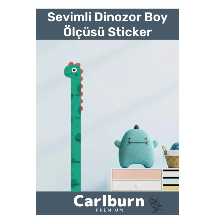 Özel Üretim İz Bırakmayan Çift Taraflı Bantlı Silinebilir Ev Sevimli Mavi Dinozor Boy Ölçüsü Sticker