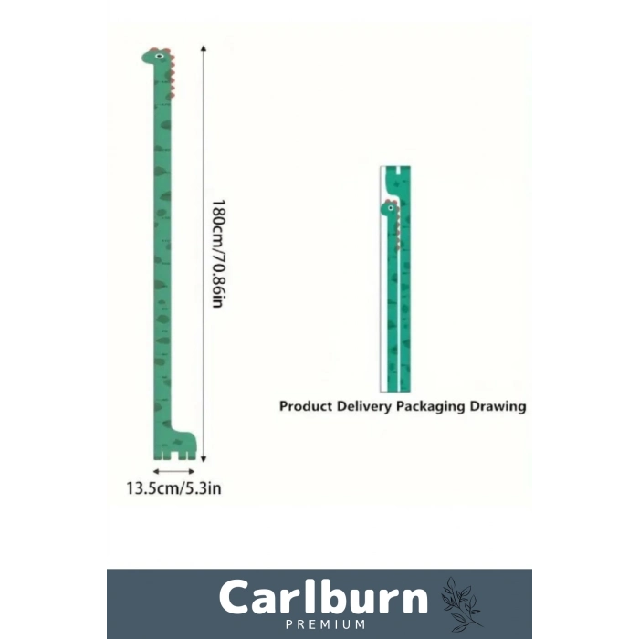 Özel Üretim İz Bırakmayan Çift Taraflı Bantlı Silinebilir Ev Sevimli Mavi Dinozor Boy Ölçüsü Sticker