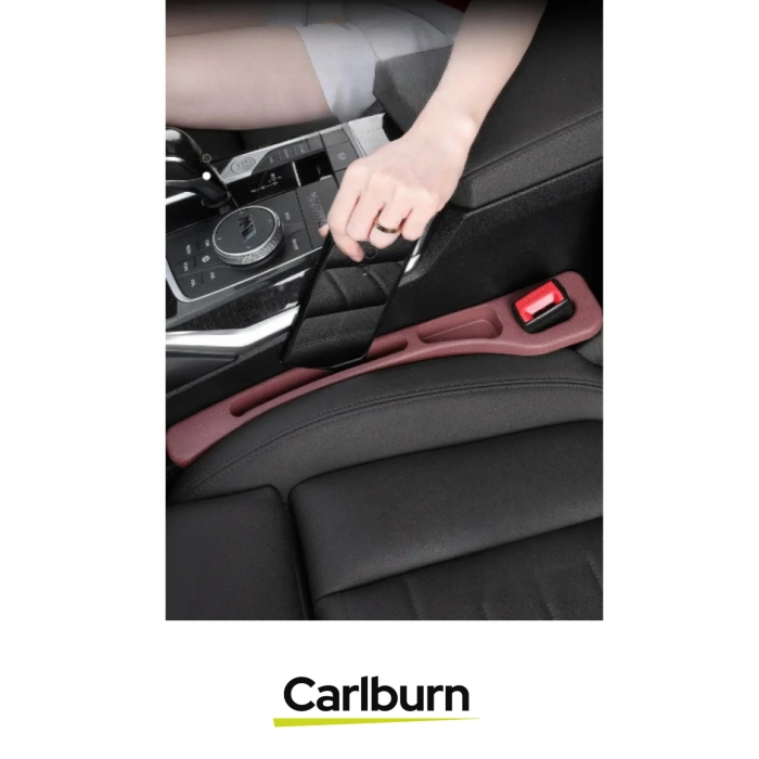 Özel Üretim Esnek Telefon Cüzdan Anahtar Para Düşme Engelleyici Araç Koltuk Arası Düzenleyici Bordo