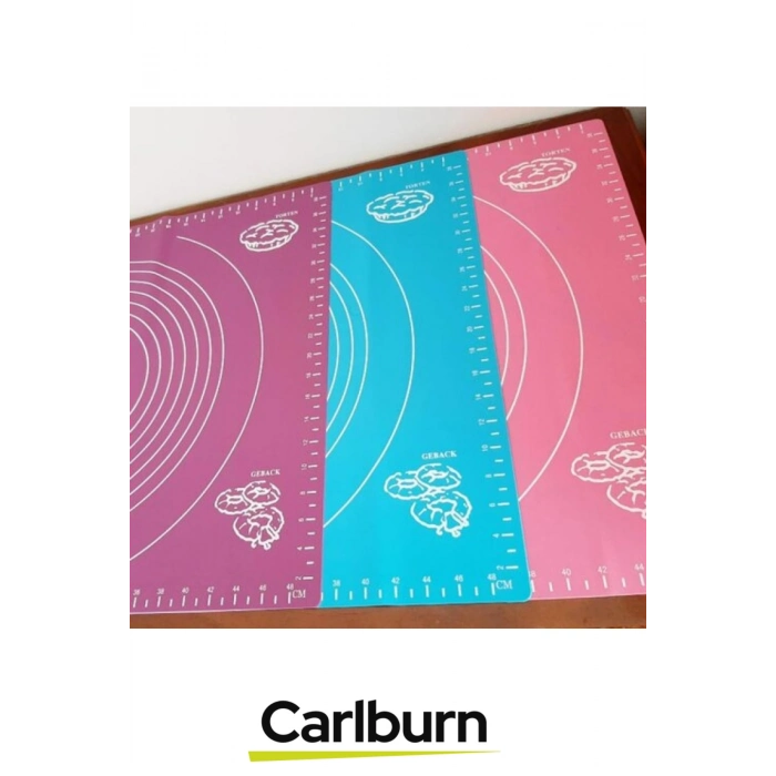 Özel Üretim Hijyenik Pratik Ölçekli Gıda Uyumlu Silikon Kaymaz 50x40cm Hamur Açma Matı