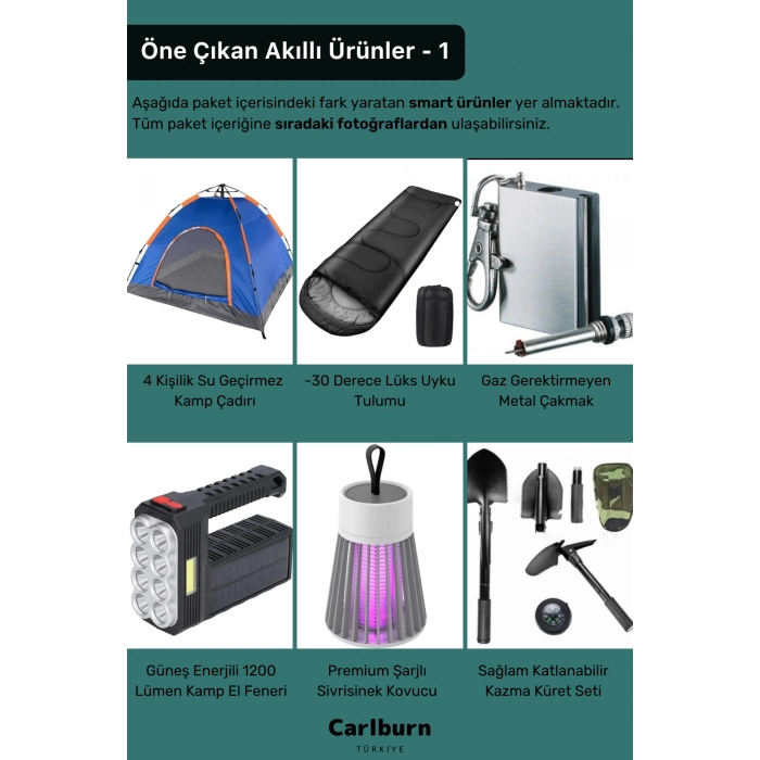 Profesyonel Tam Kapsamlı İçerik Hazır Başlangıç Seti Çadır 65L Körüklü Kamp Sırt Çantası Yaşam Kiti