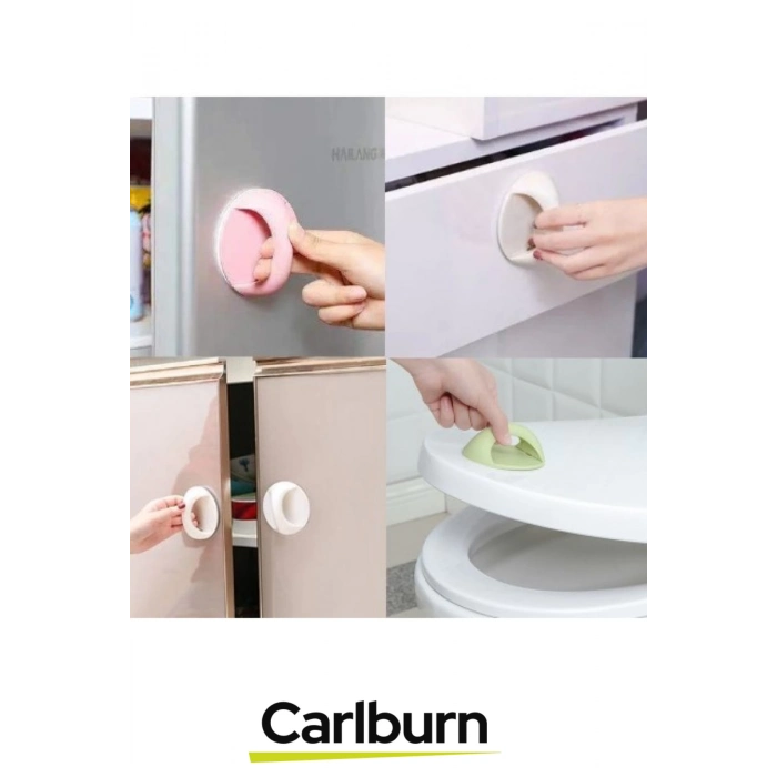 İz Bırakmayan Cam Fayans Kapı Ahşap Panel Pencere Klozet Dolap Çok Amaçlı Yapışkanlı Kulp Tutacak