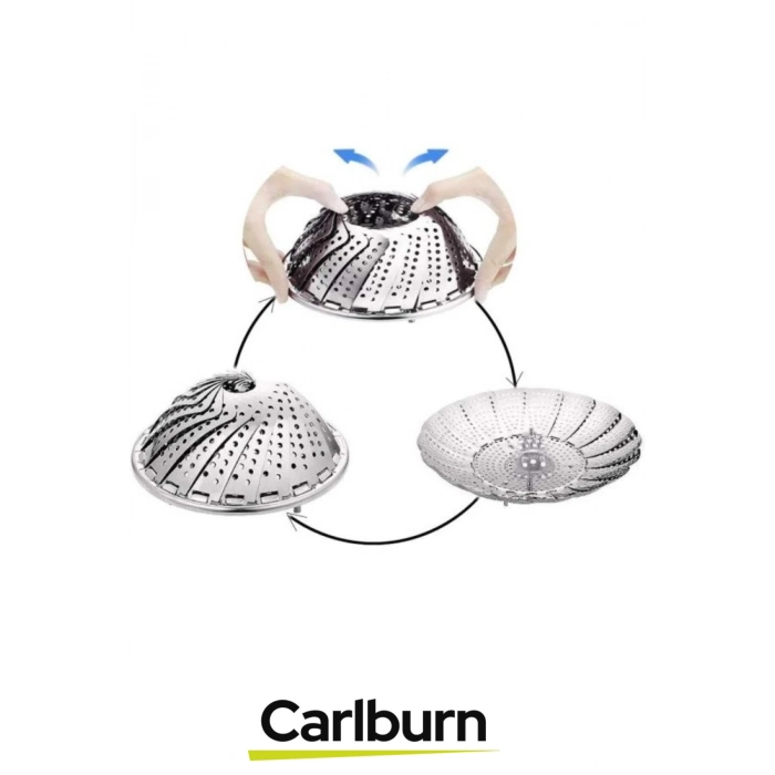 Yüksek Kaliteli Katlanıp Açılabilir Tencere İçi Paslanmaz Çelik Buharda Haşlama Pişirme Sepeti