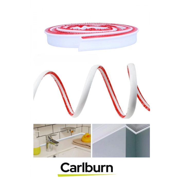 Özel Üretim Esnek Dayanıklı Yapışkanlı Mutfak Banyo Tezgah Kendinden Yapışkanlı Su Bariyeri 2 Metre